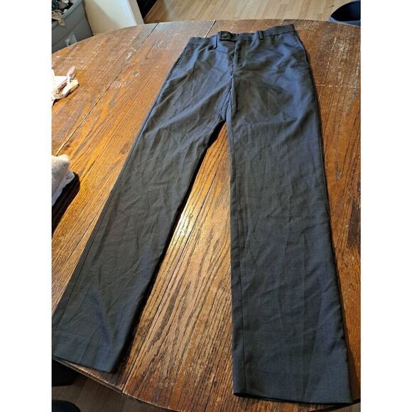 30x32 Calvin Klein Dark Grey Flat Front Dress Pants with Pockets Trousers Slacks - Picture 1 of 3
